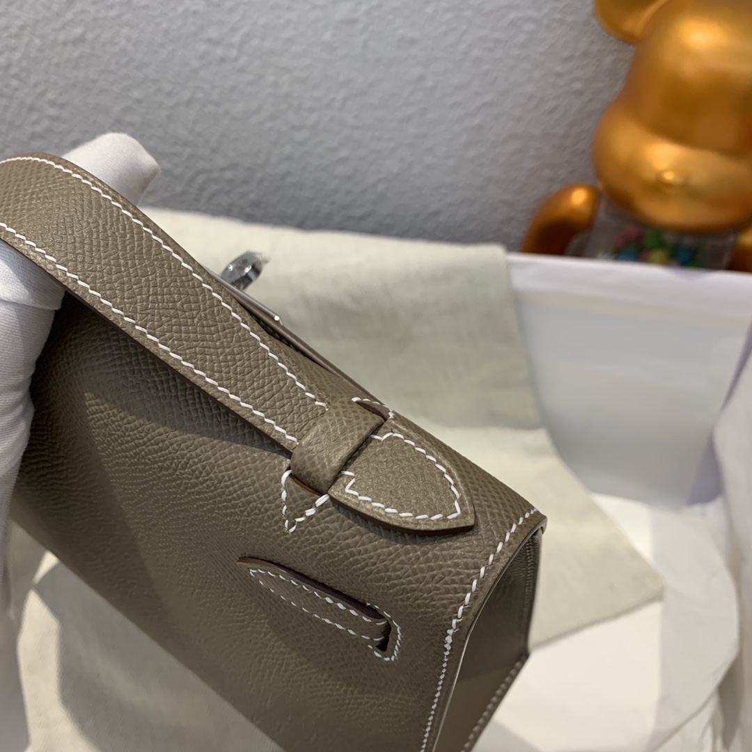 에르메스 미니 켈리백22 에토프 은장 앱송